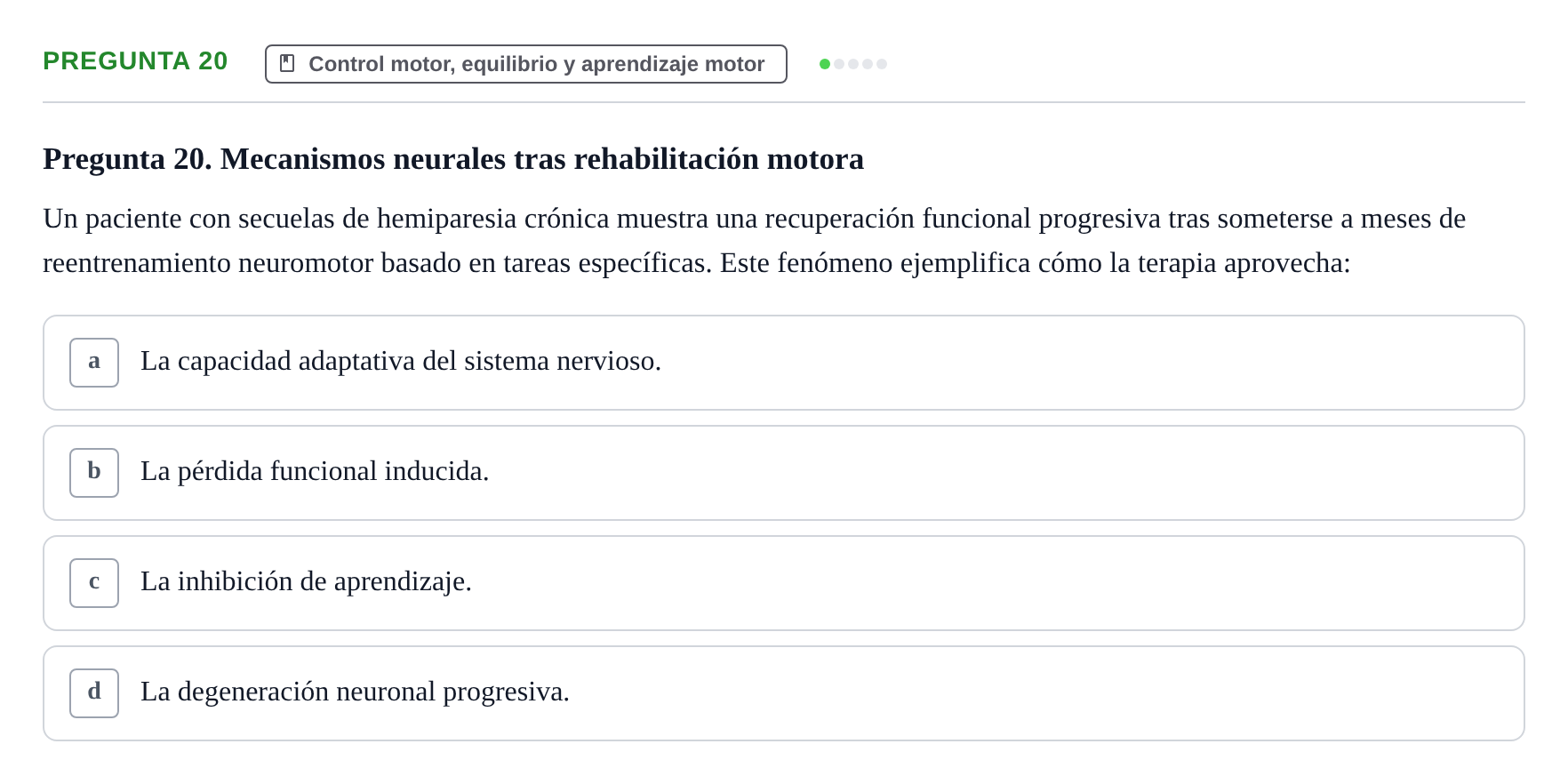 Enunciado: Pregunta 20