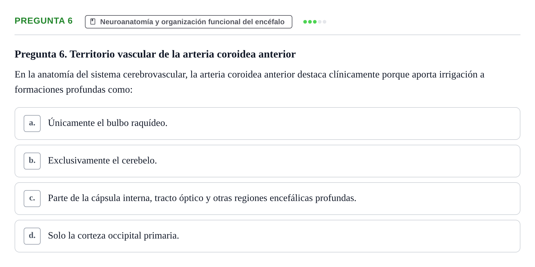Enunciado: Pregunta 6