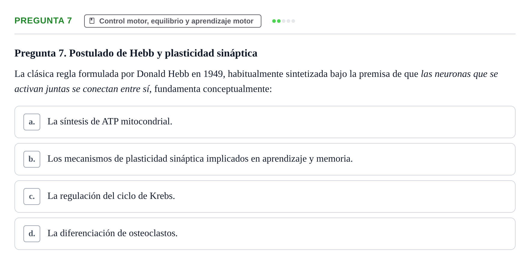 Enunciado: Pregunta 7