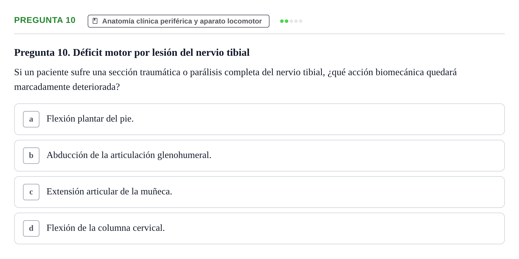 Enunciado: Pregunta 10