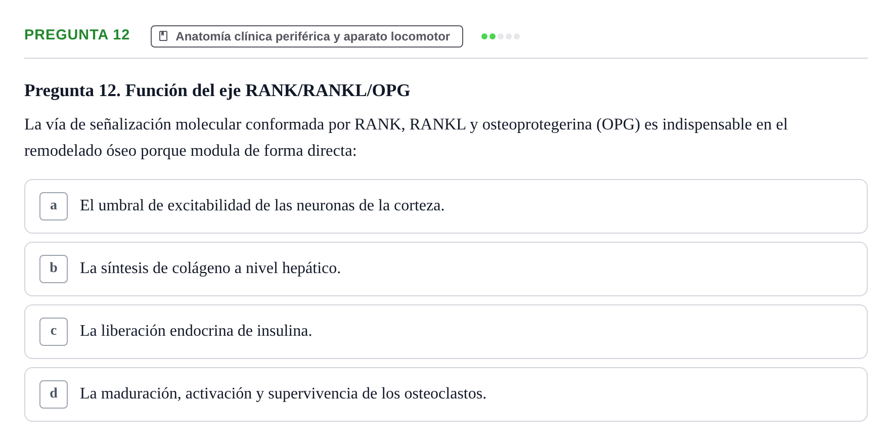 Enunciado: Pregunta 12