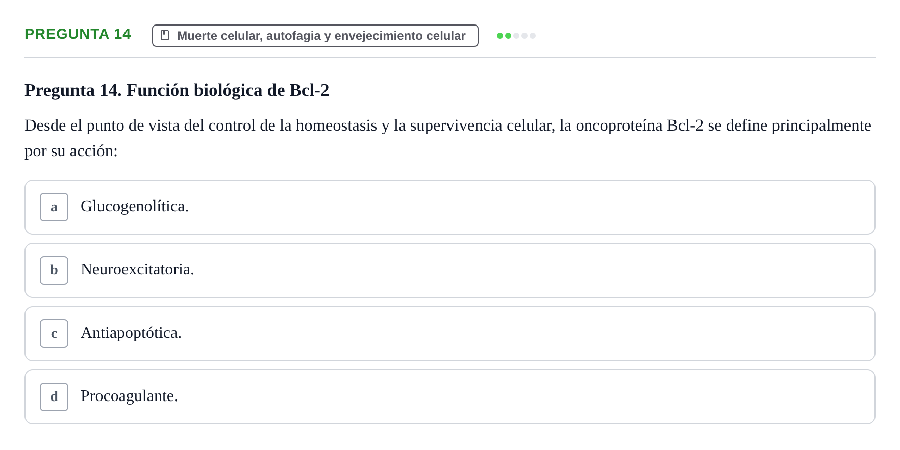 Enunciado: Pregunta 14