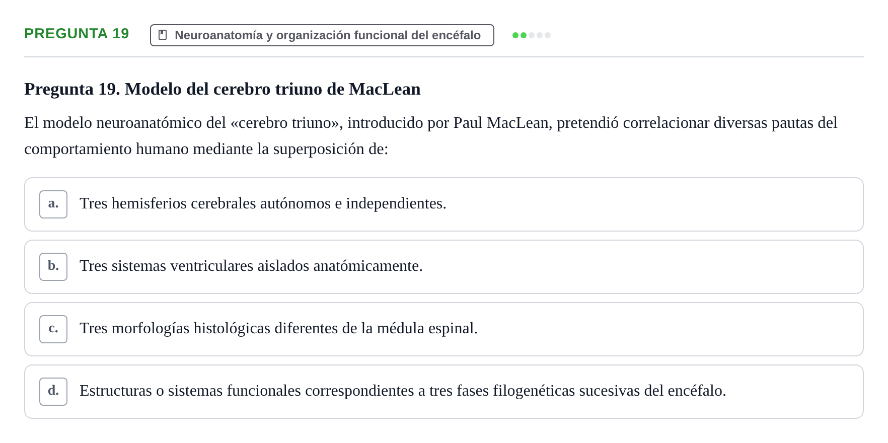 Enunciado: Pregunta 19