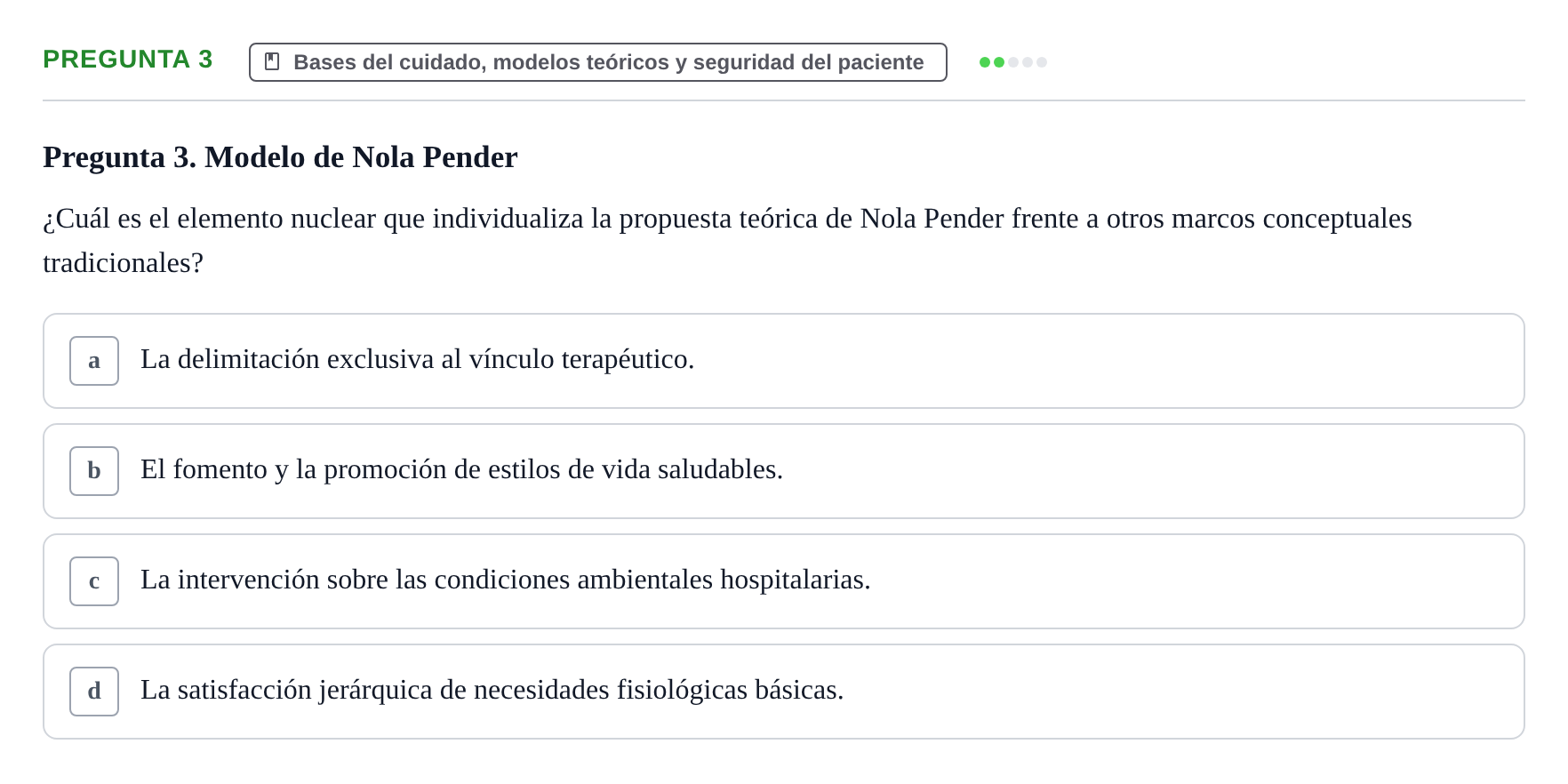 Enunciado: Pregunta 3