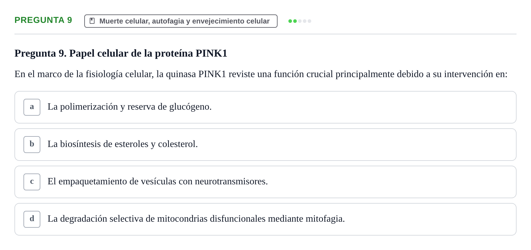 Enunciado: Pregunta 9