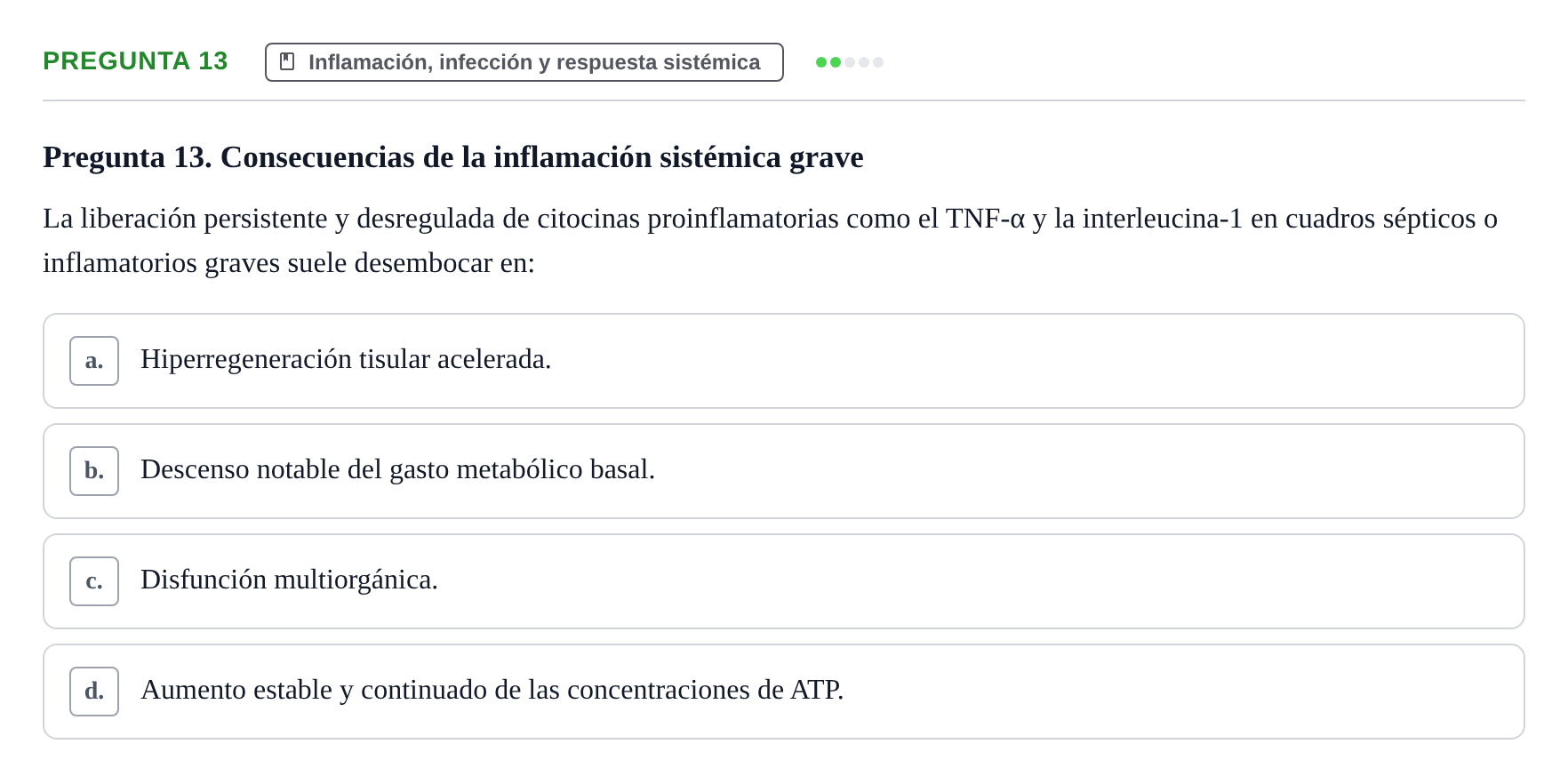 Enunciado: Pregunta 13