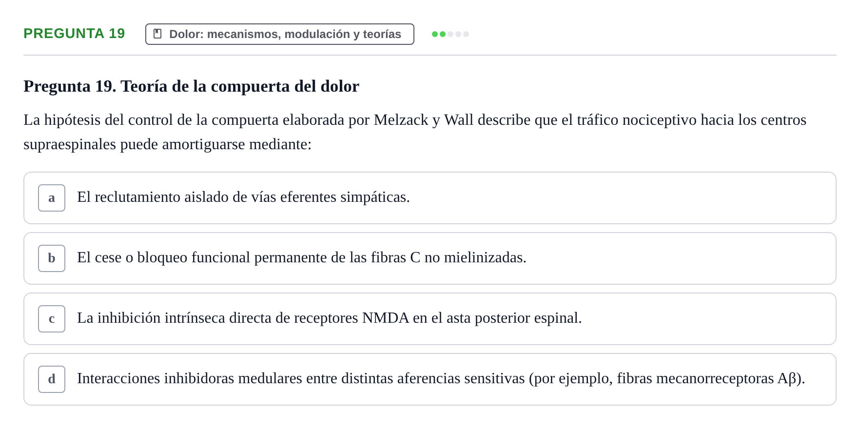 Enunciado: Pregunta 19