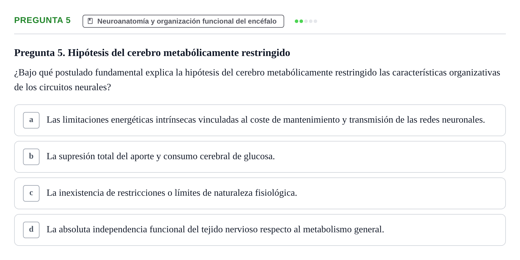 Enunciado: Pregunta 5