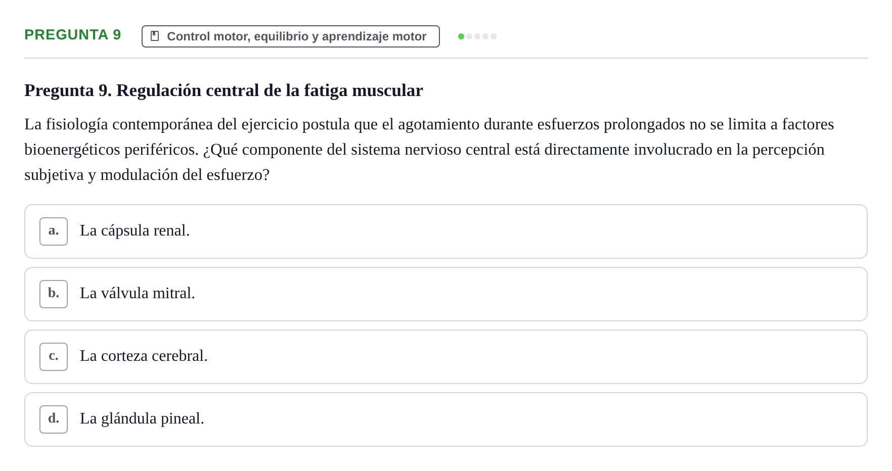 Enunciado: Pregunta 9