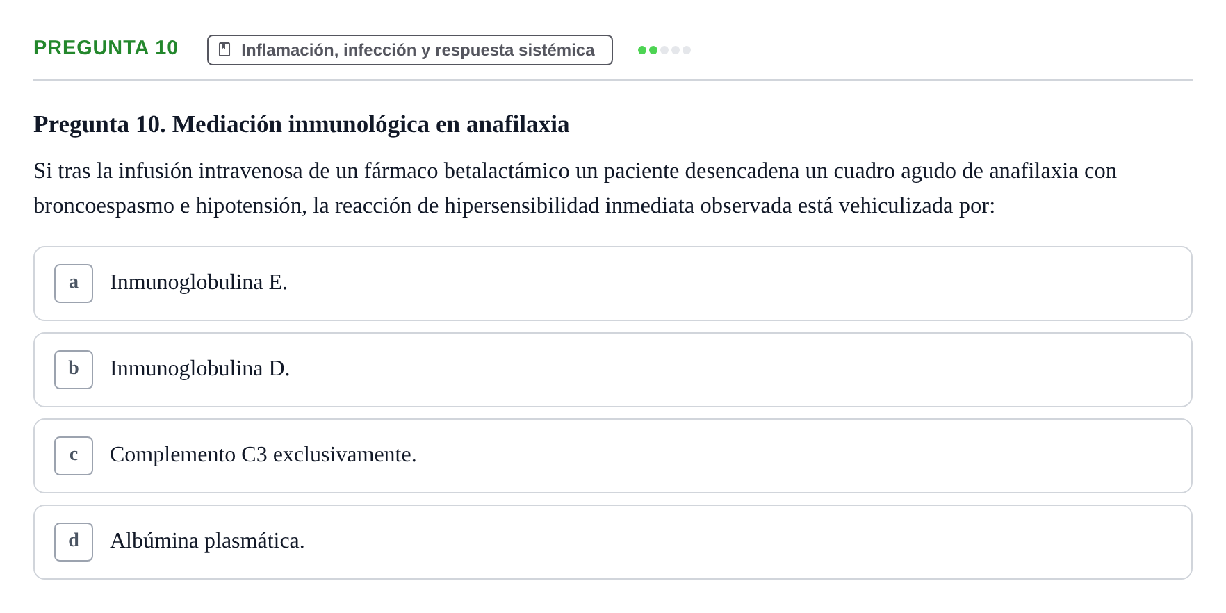 Enunciado: Pregunta 10