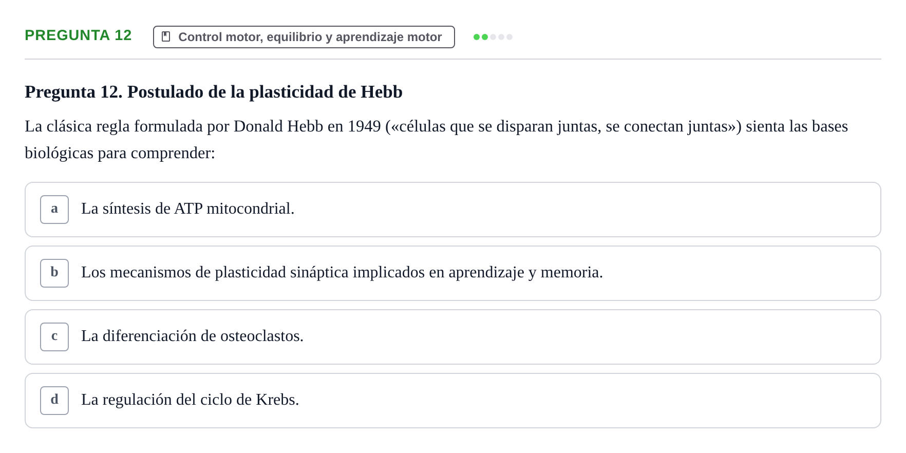 Enunciado: Pregunta 12