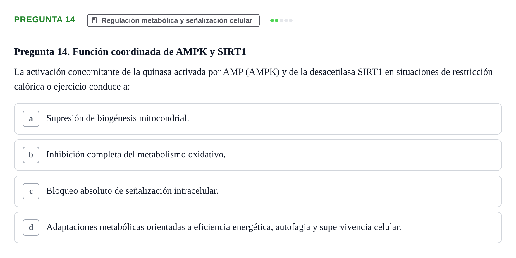 Enunciado: Pregunta 14