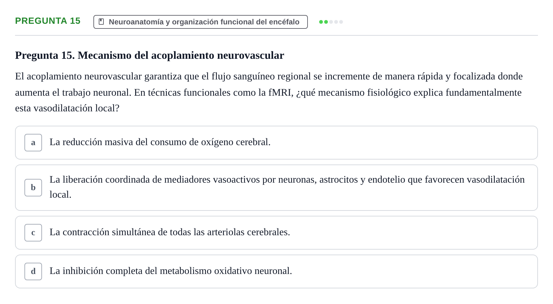 Enunciado: Pregunta 15