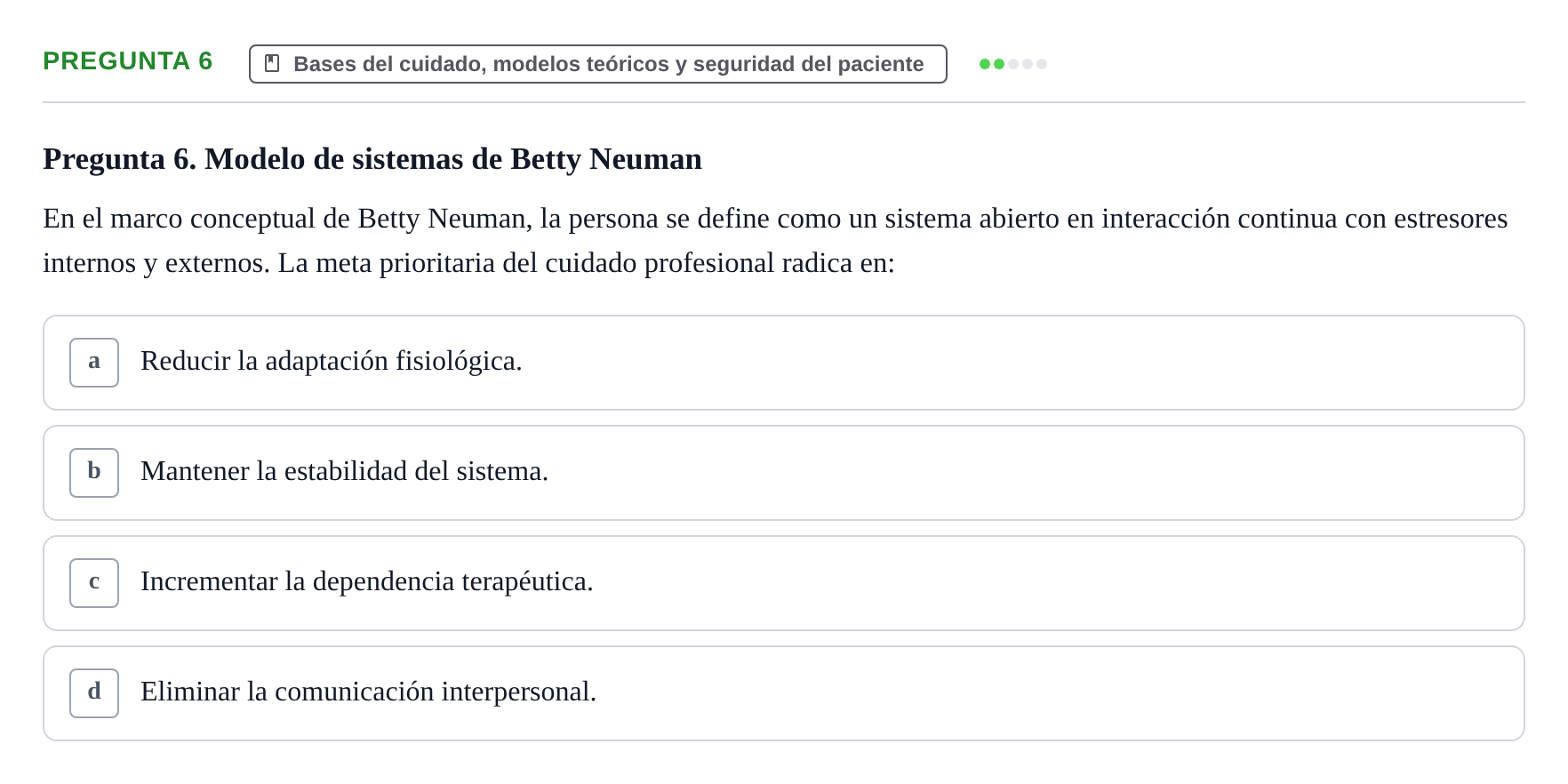 Enunciado: Pregunta 6