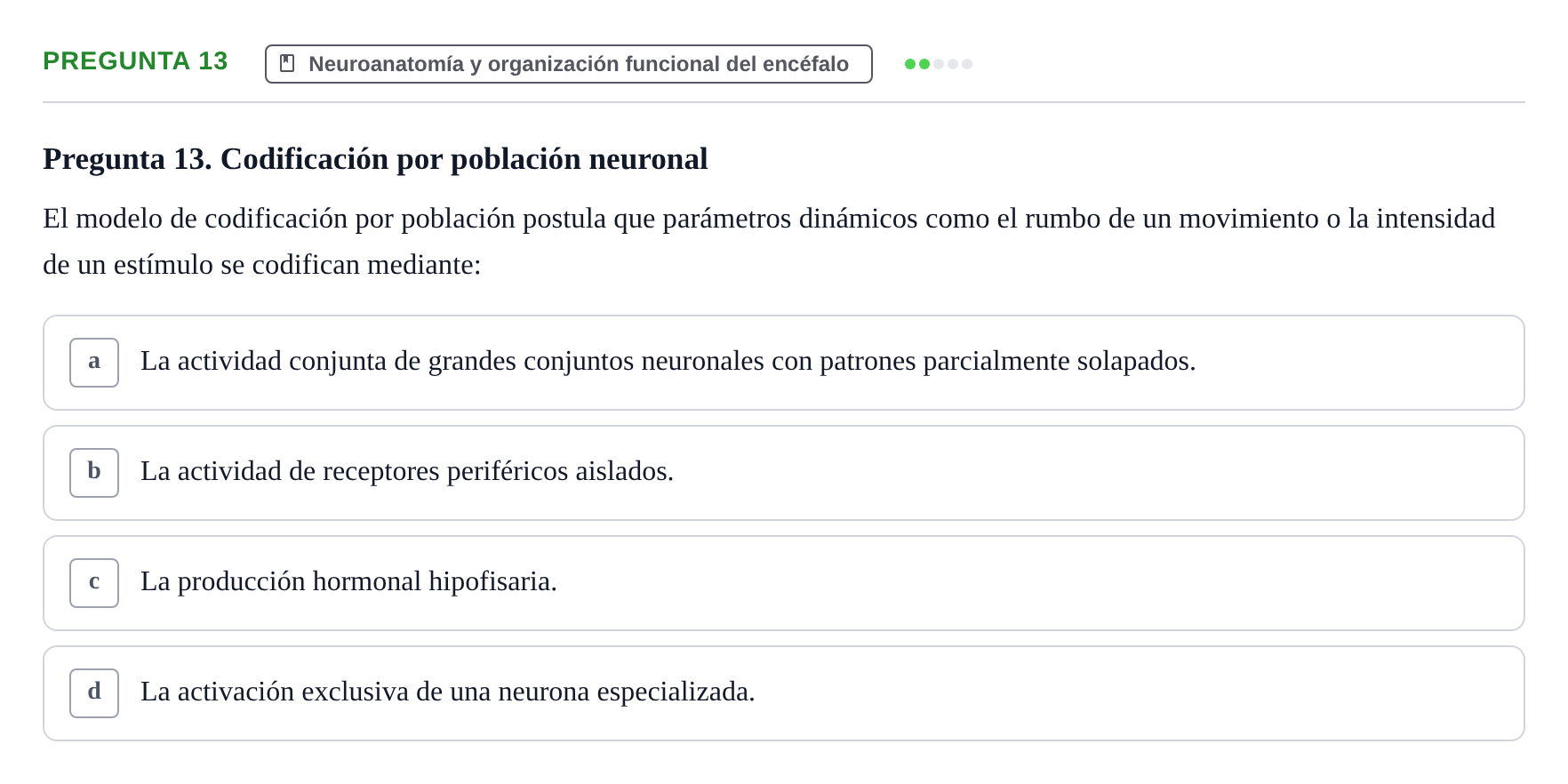 Enunciado: Pregunta 13