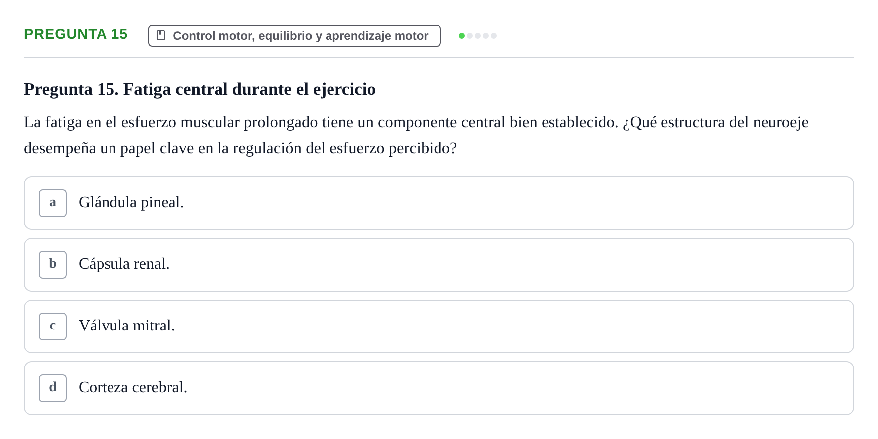Enunciado: Pregunta 15
