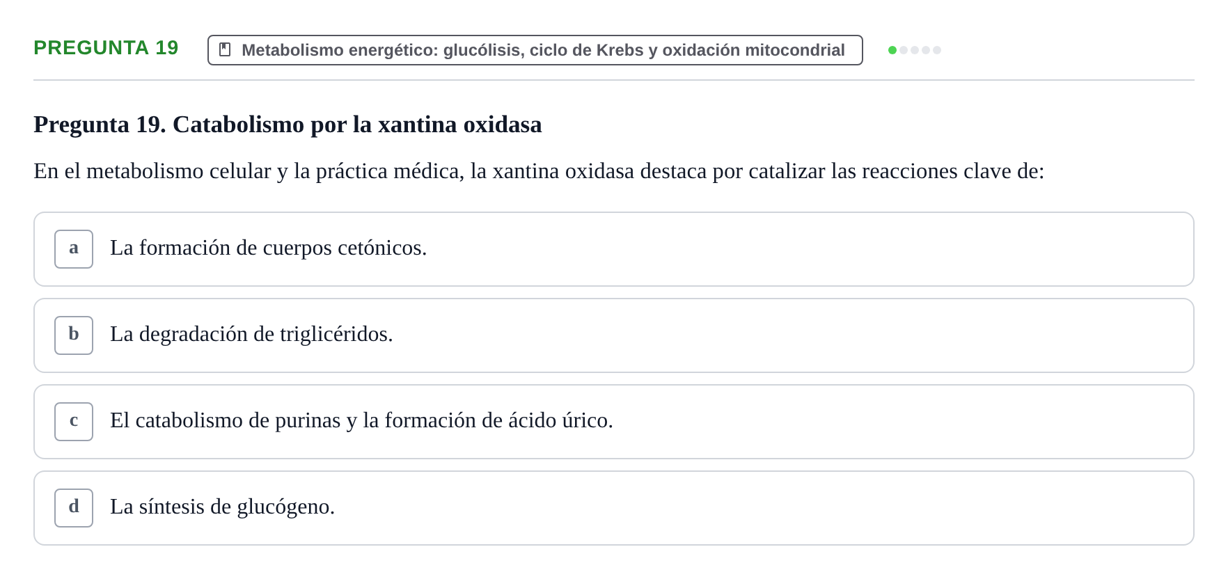 Enunciado: Pregunta 19