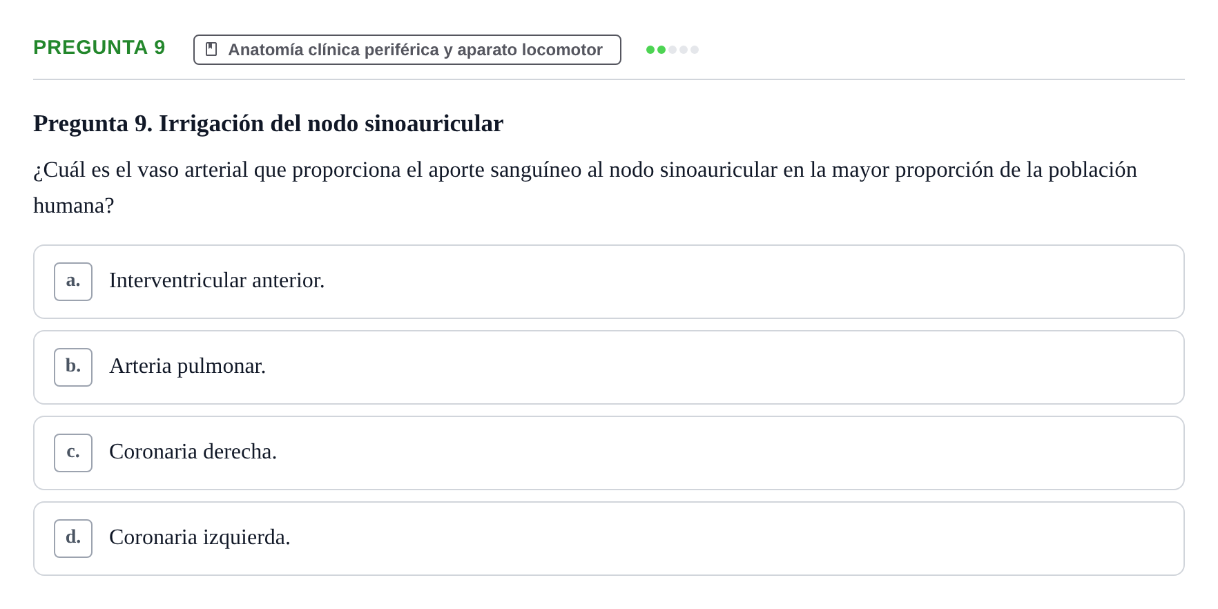Enunciado: Pregunta 9