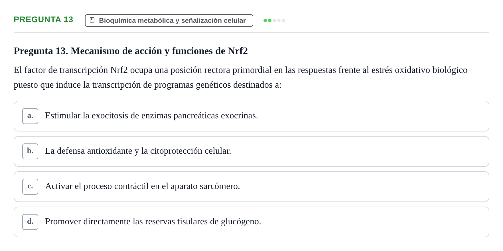 Enunciado: Pregunta 13