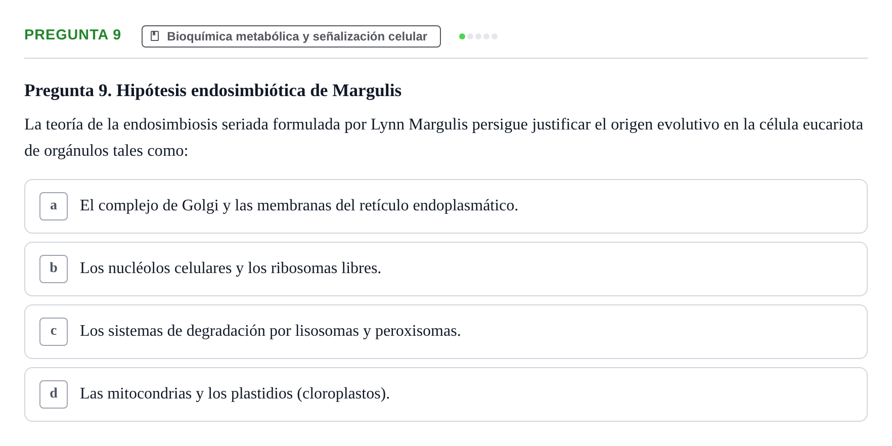 Enunciado: Pregunta 9