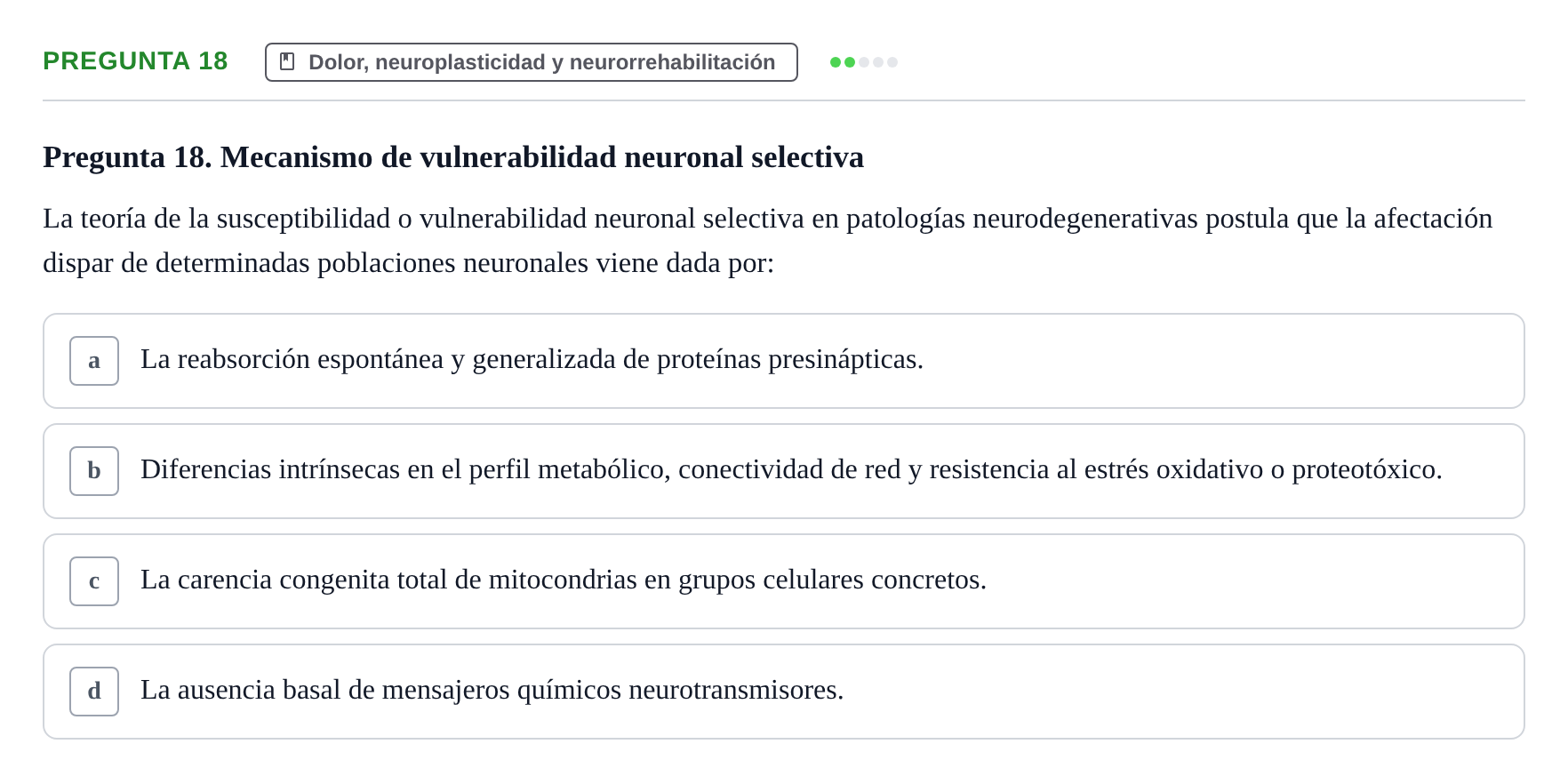 Enunciado: Pregunta 18