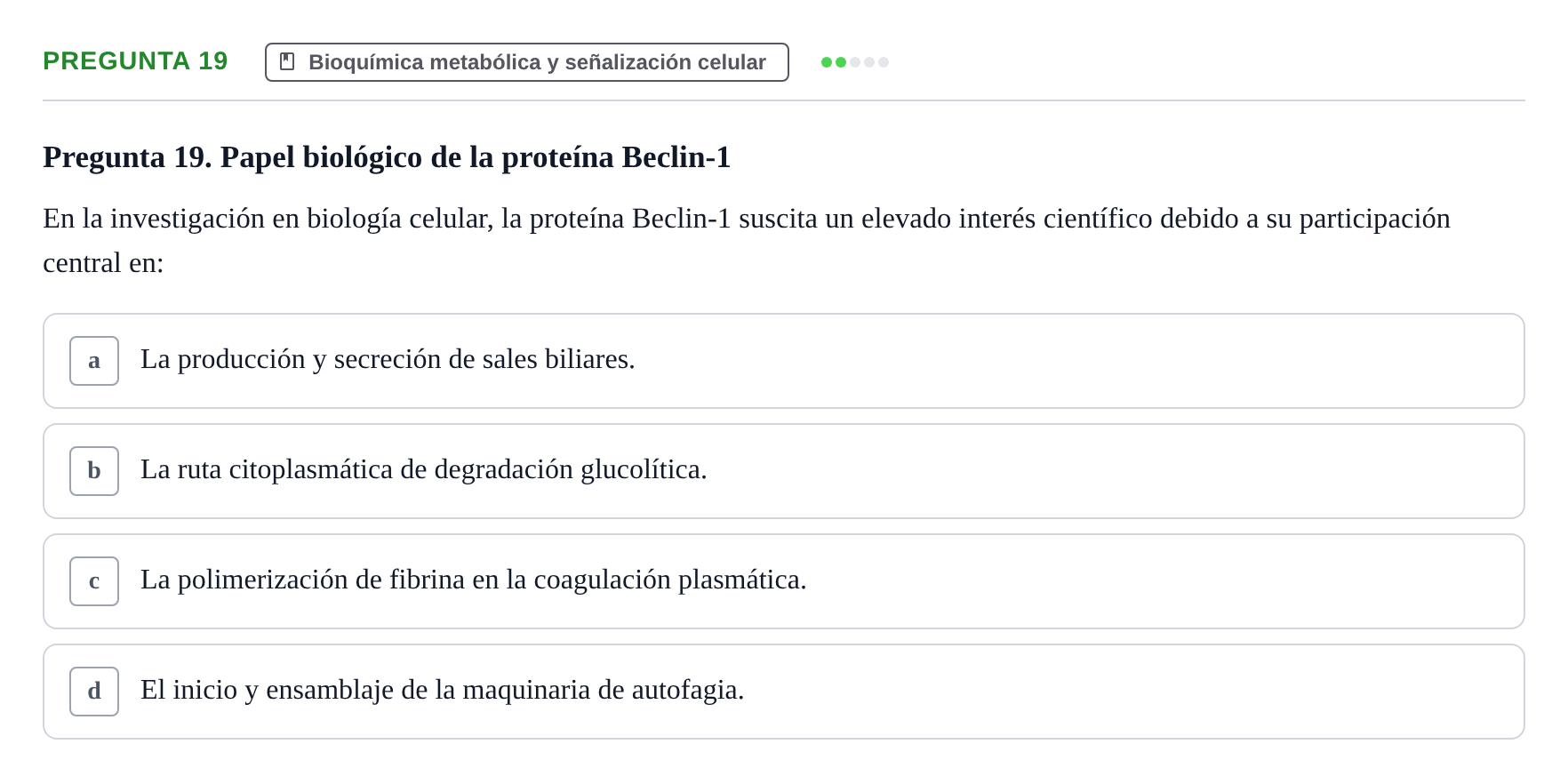 Enunciado: Pregunta 19