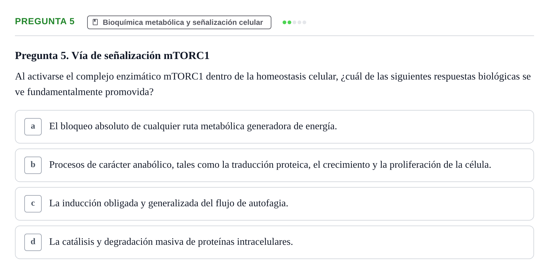 Enunciado: Pregunta 5