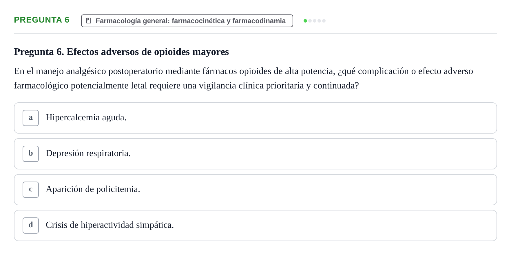 Enunciado: Pregunta 6