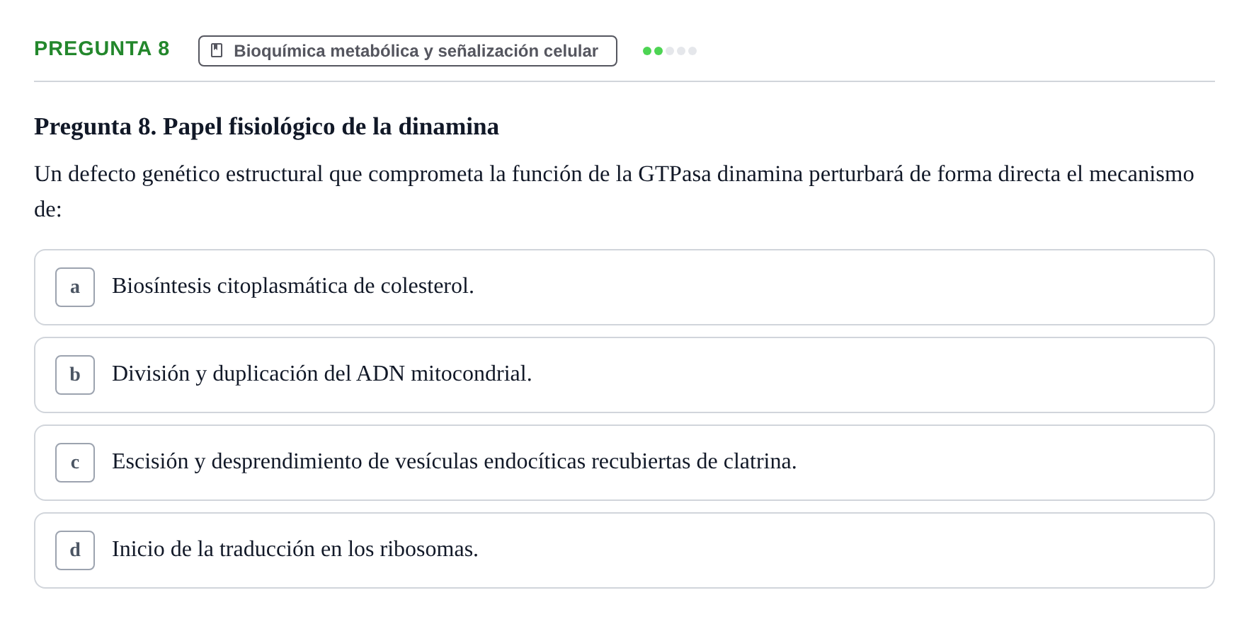 Enunciado: Pregunta 8