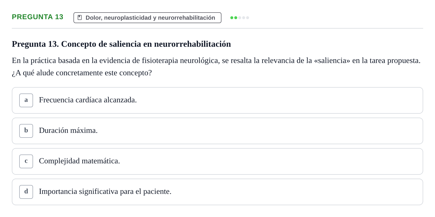 Enunciado: Pregunta 13