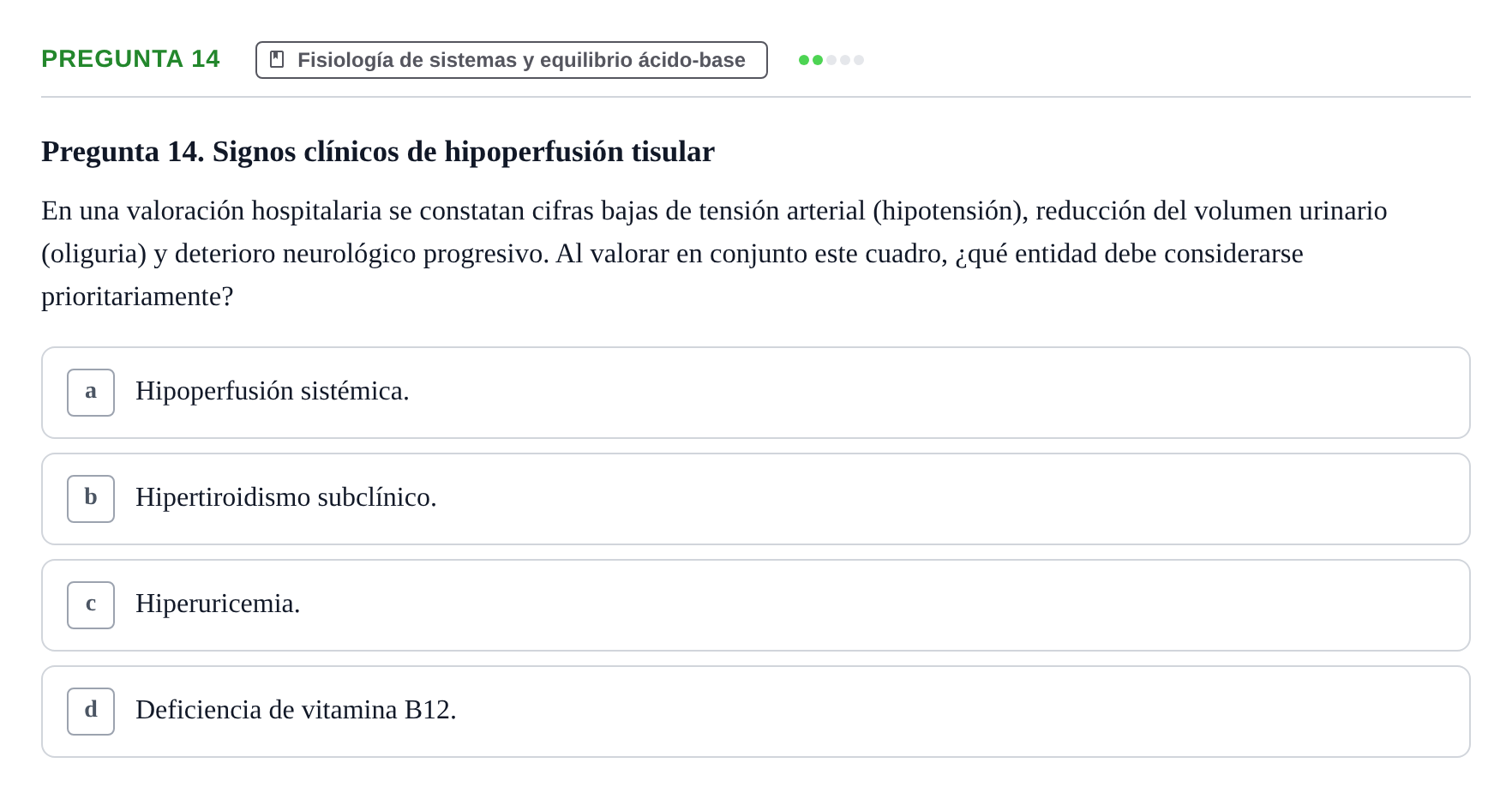 Enunciado: Pregunta 14