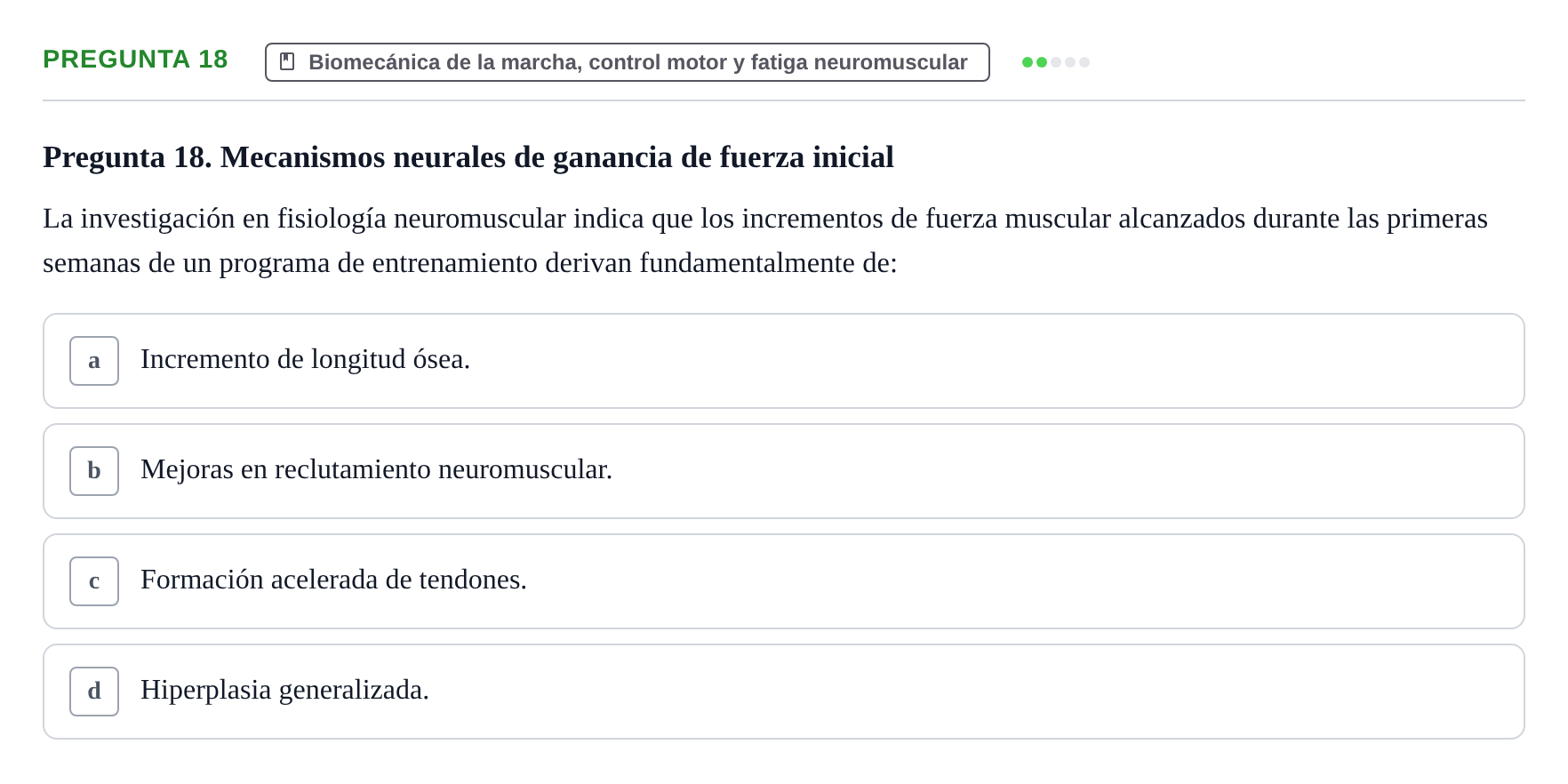 Enunciado: Pregunta 18
