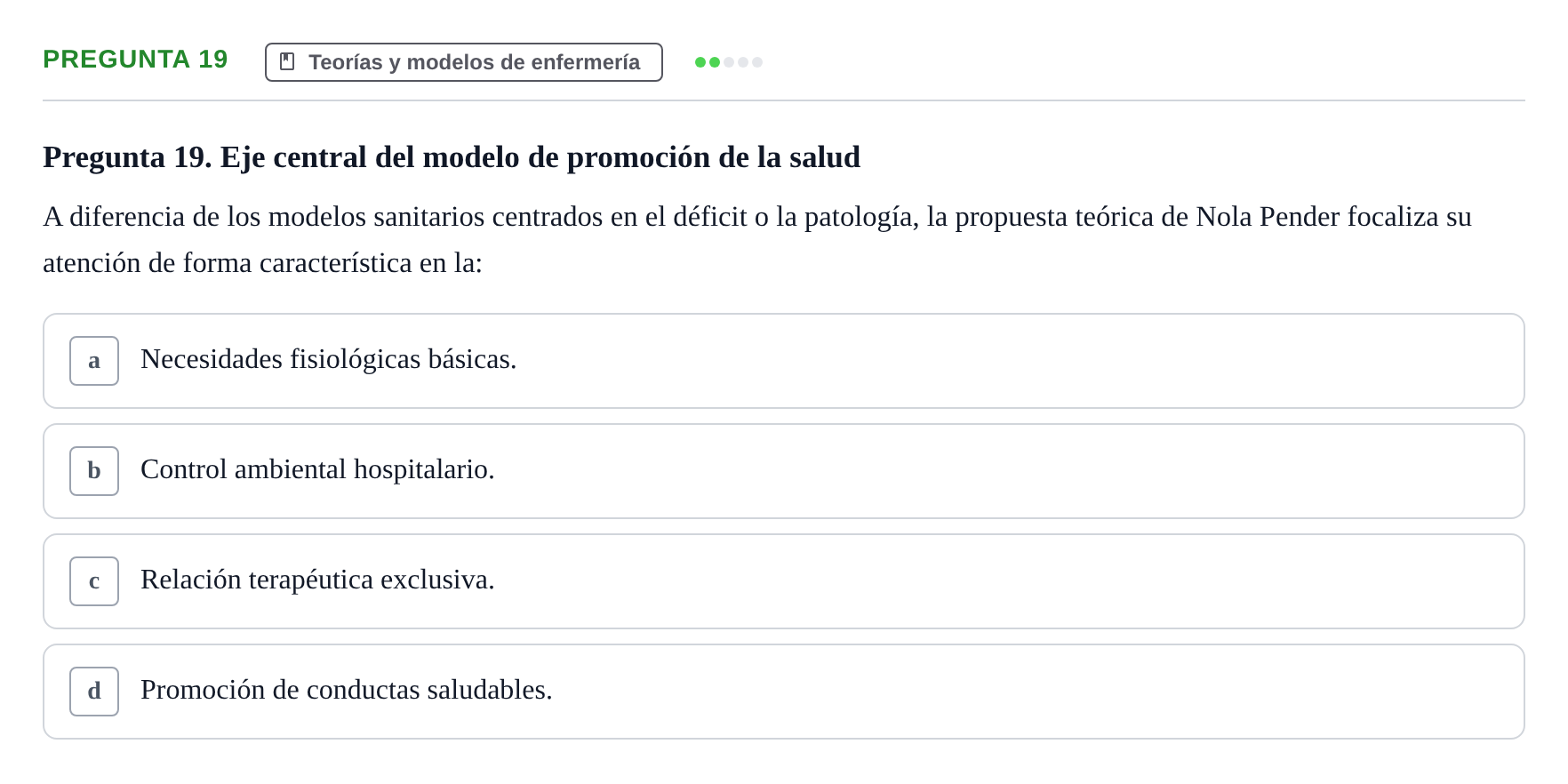 Enunciado: Pregunta 19