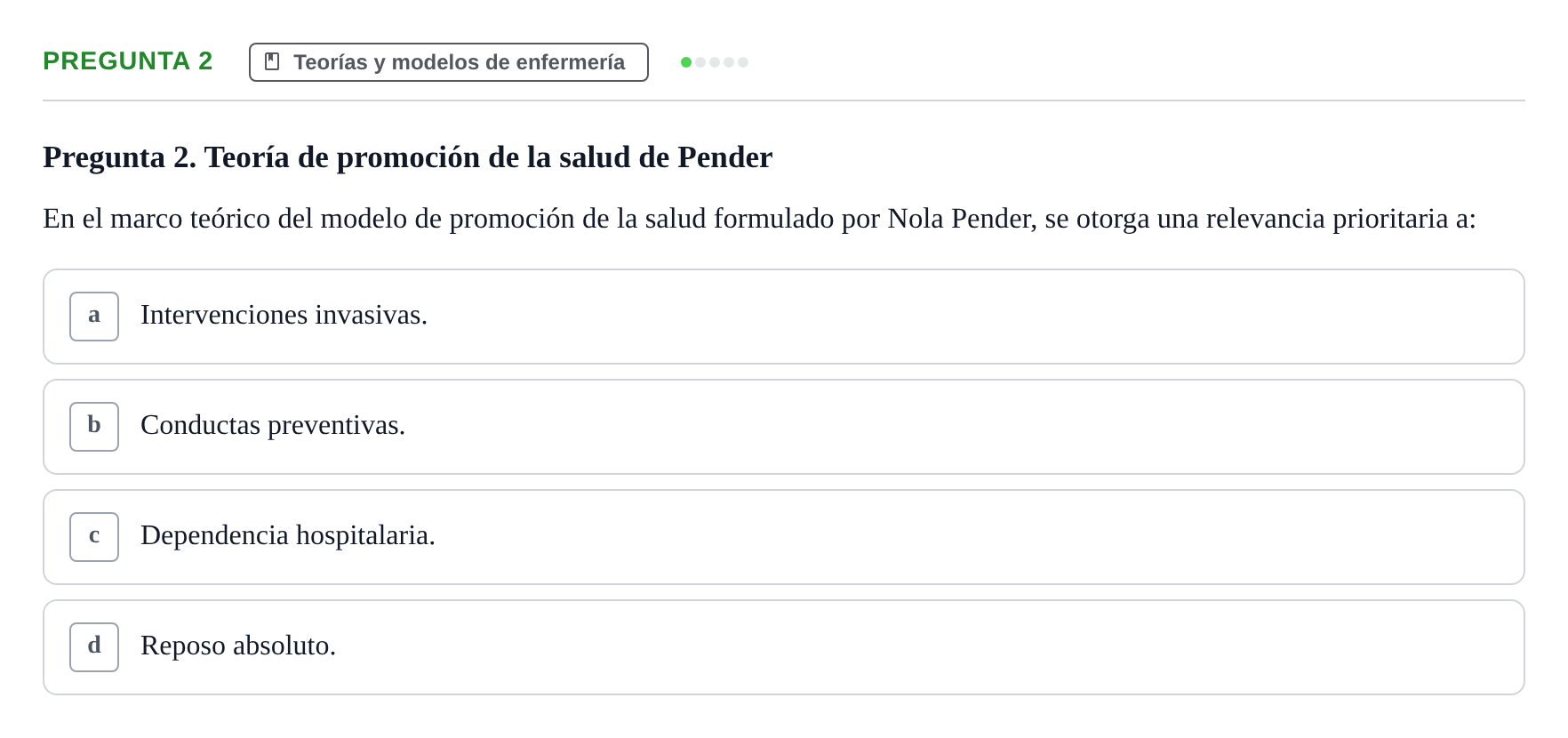 Enunciado: Pregunta 2