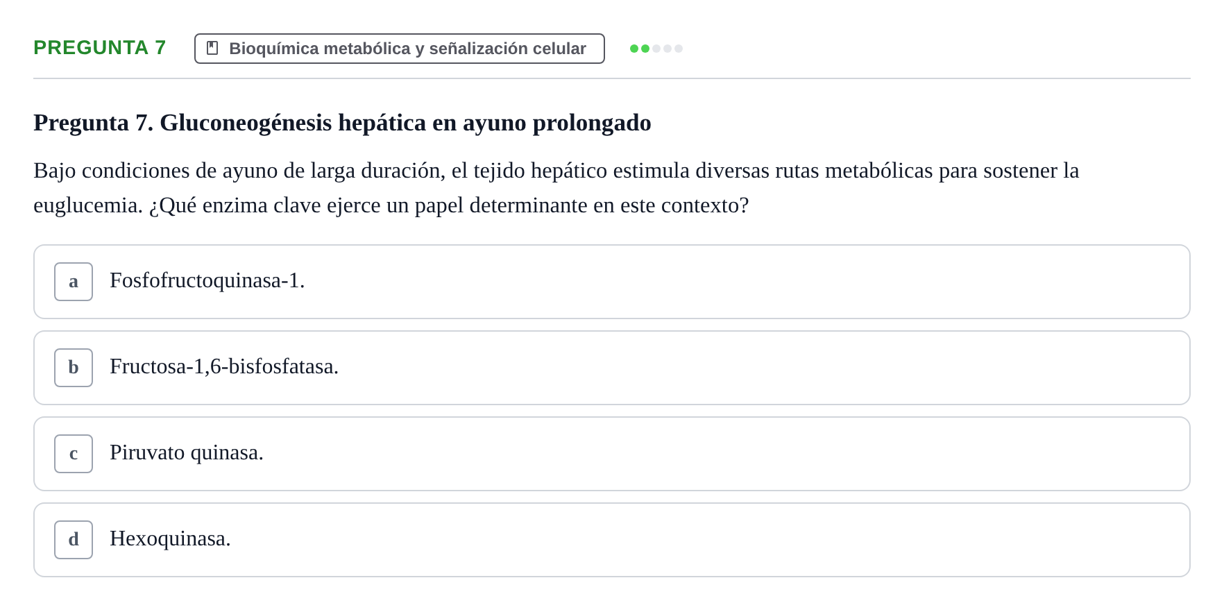 Enunciado: Pregunta 7