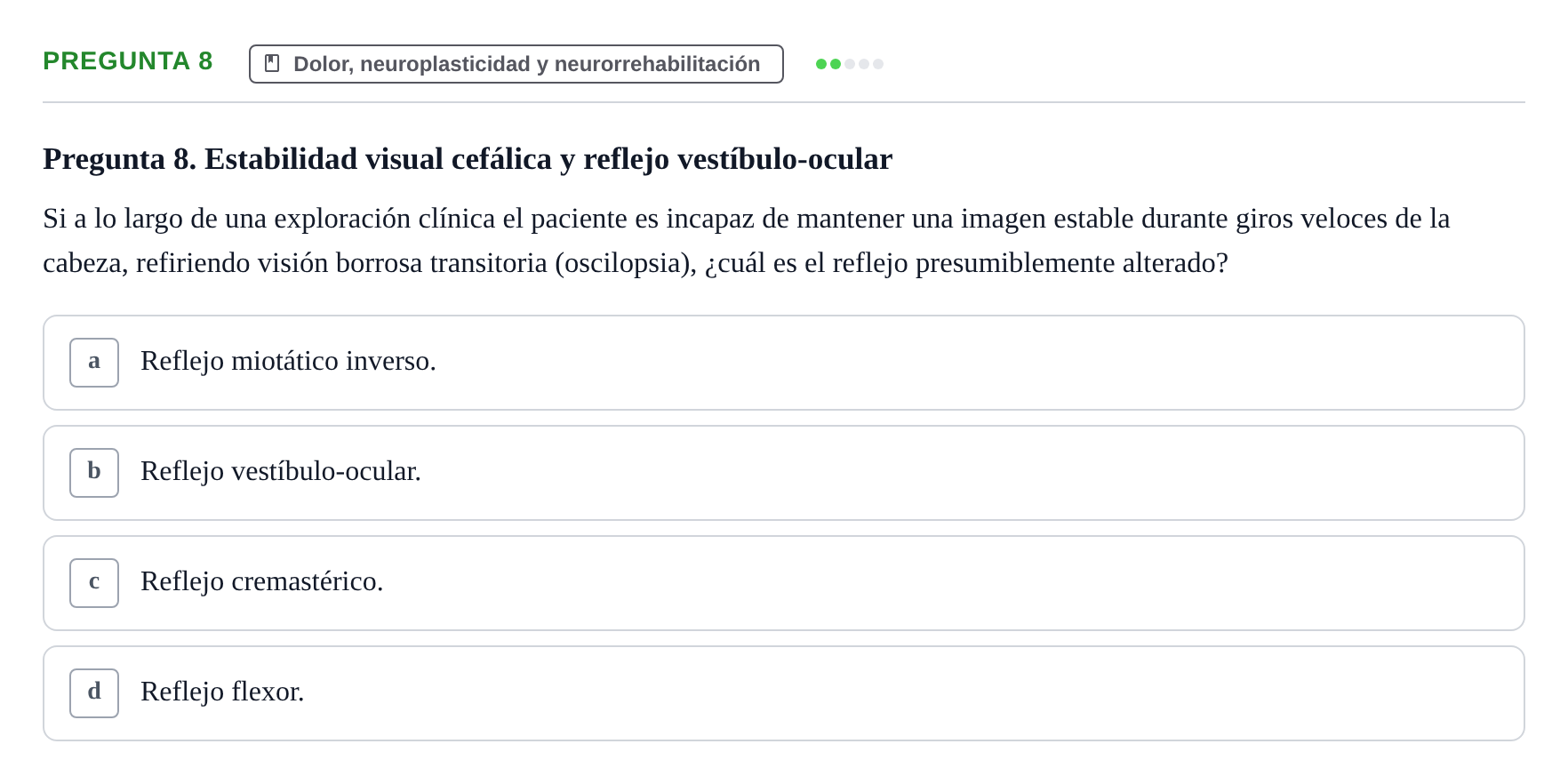 Enunciado: Pregunta 8