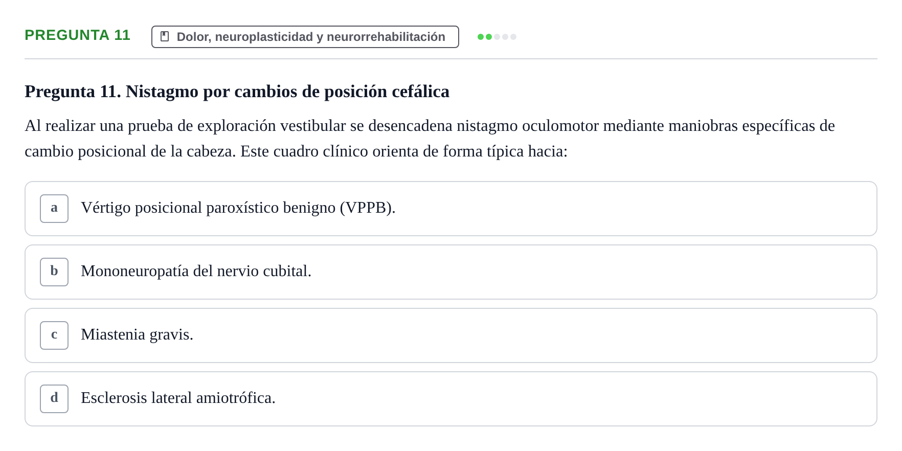 Enunciado: Pregunta 11