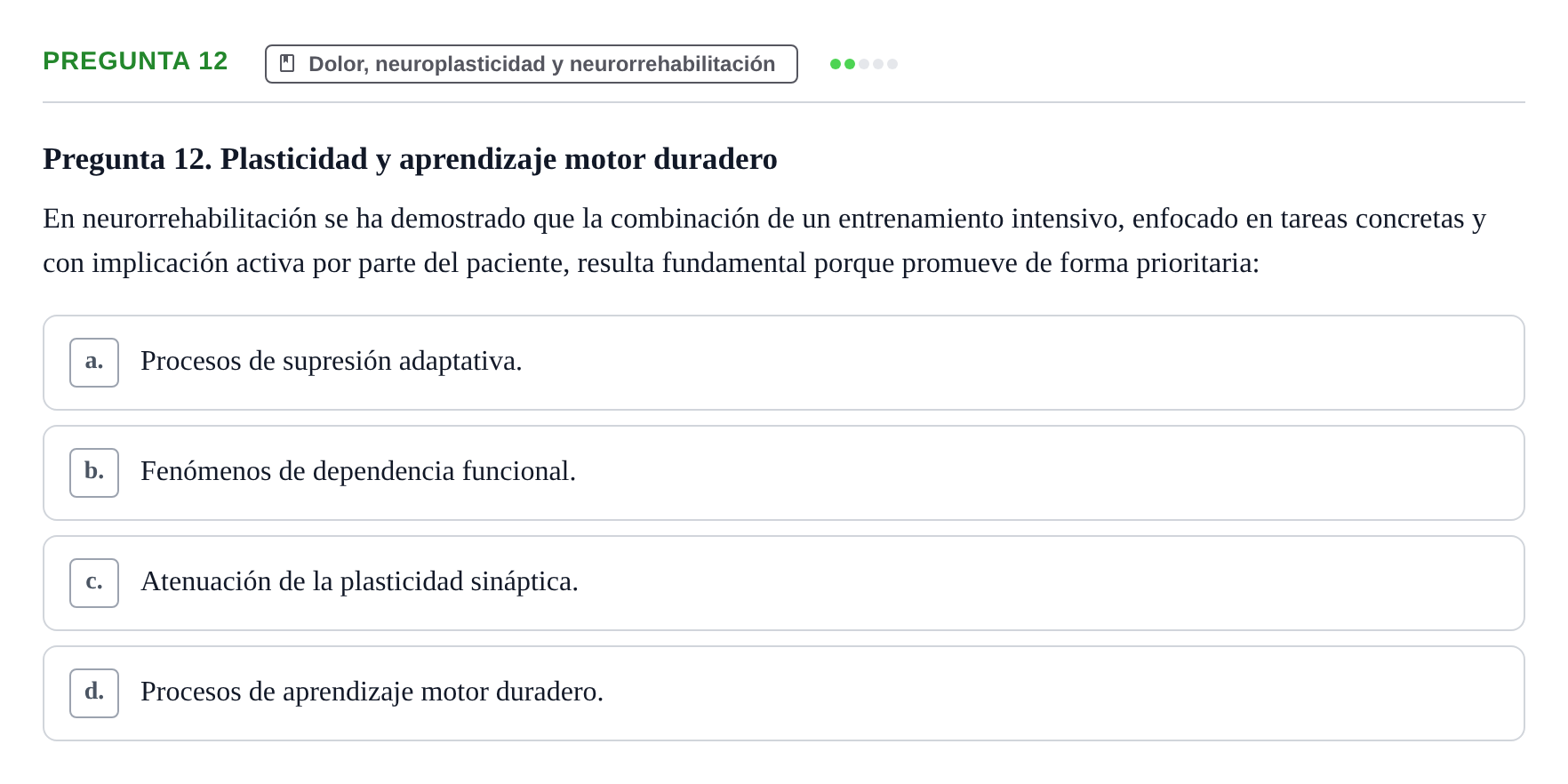 Enunciado: Pregunta 12