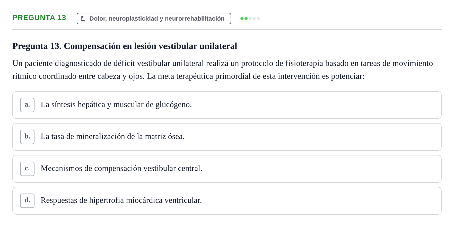 Enunciado: Pregunta 13