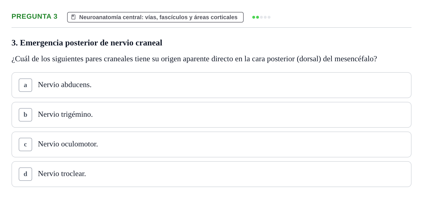 Enunciado: Pregunta 3