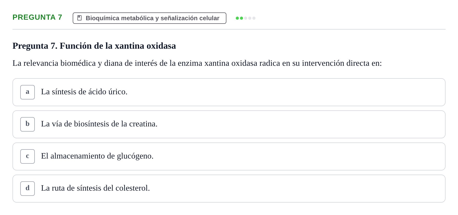 Enunciado: Pregunta 7