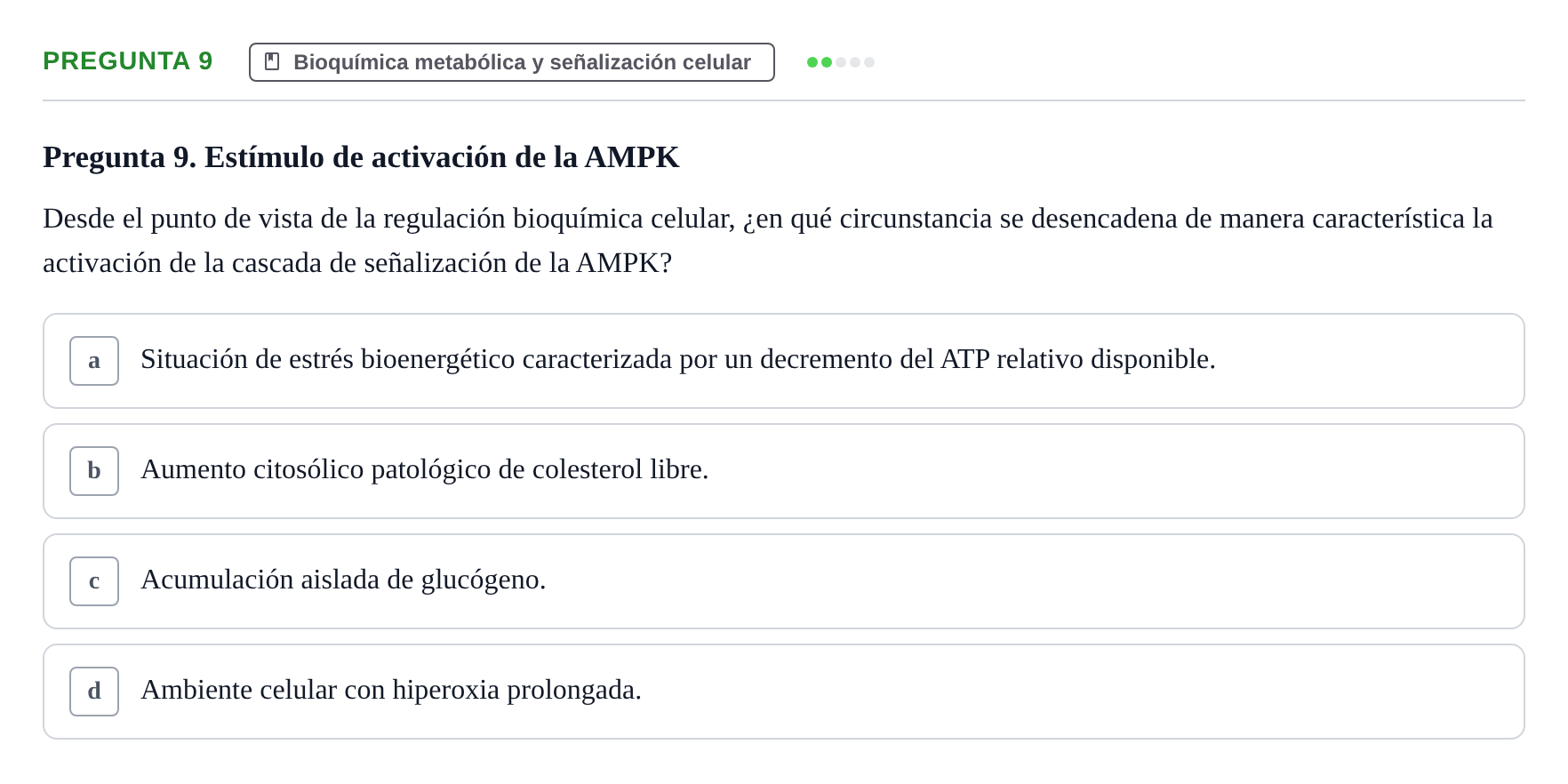 Enunciado: Pregunta 9