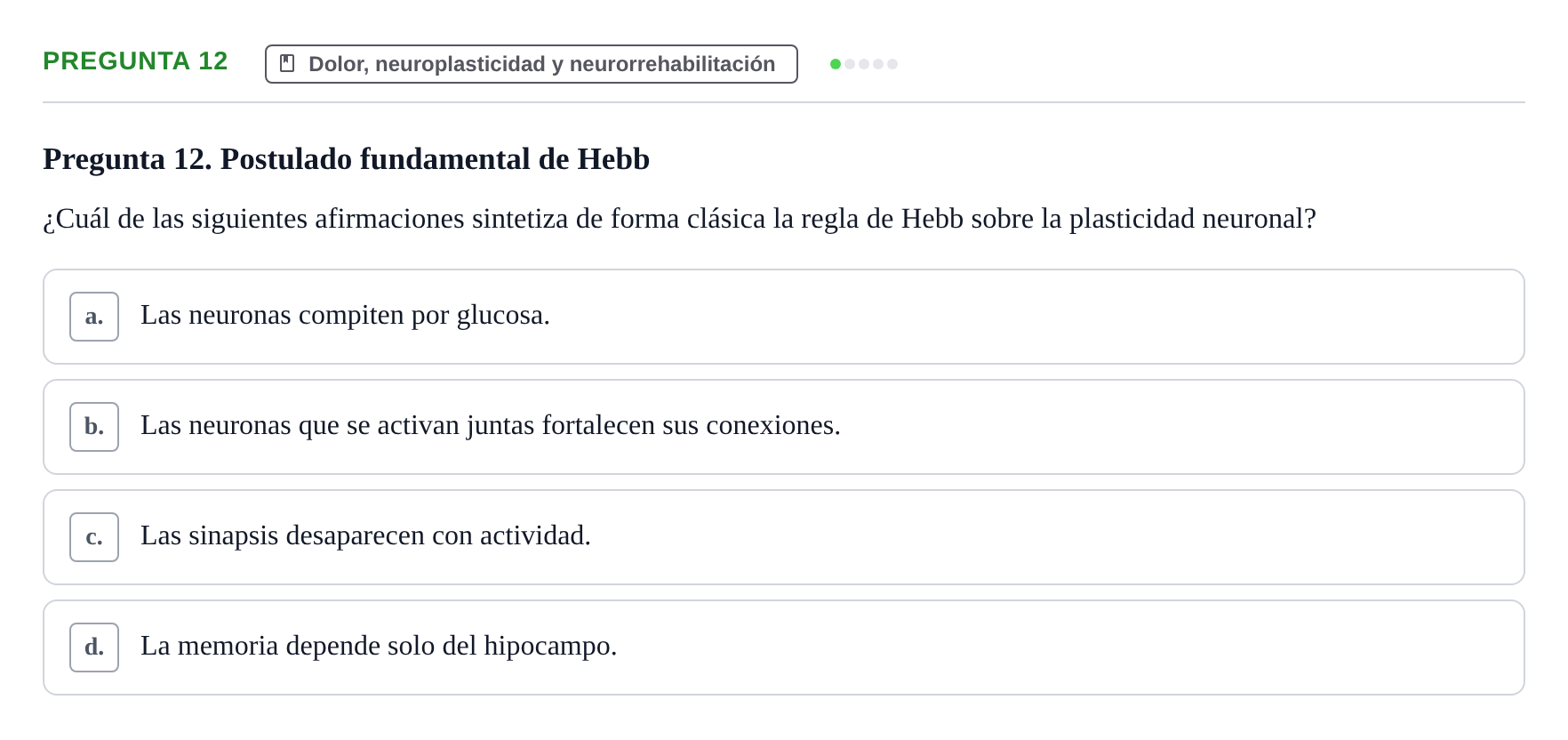 Enunciado: Pregunta 12