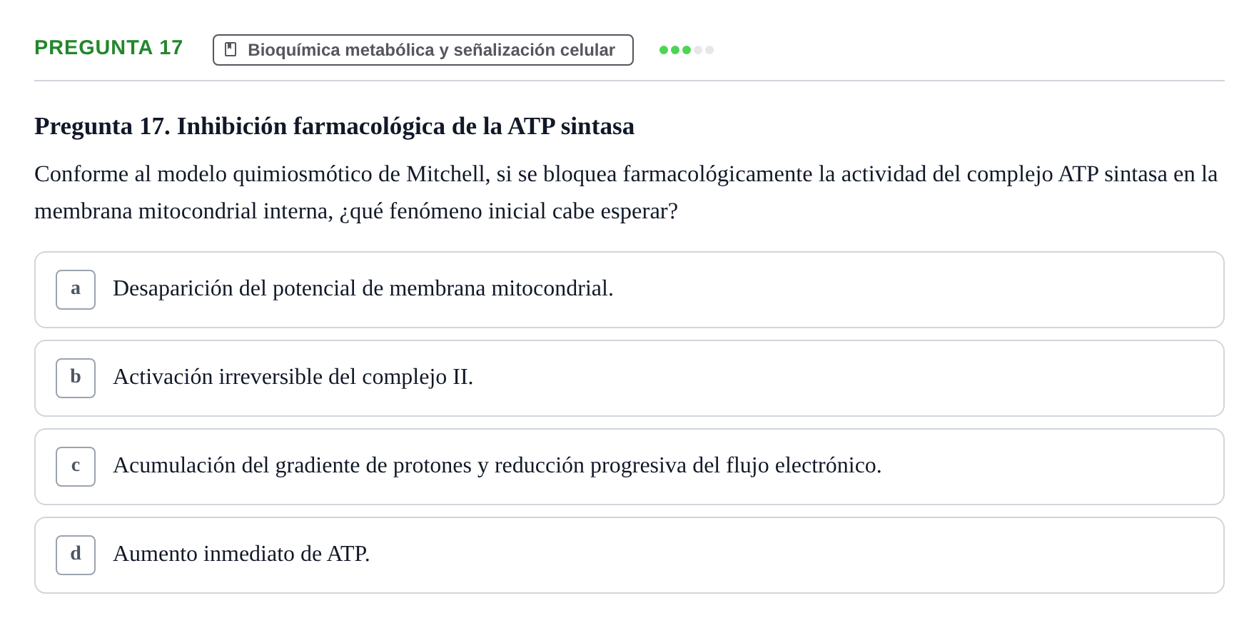 Enunciado: Pregunta 17
