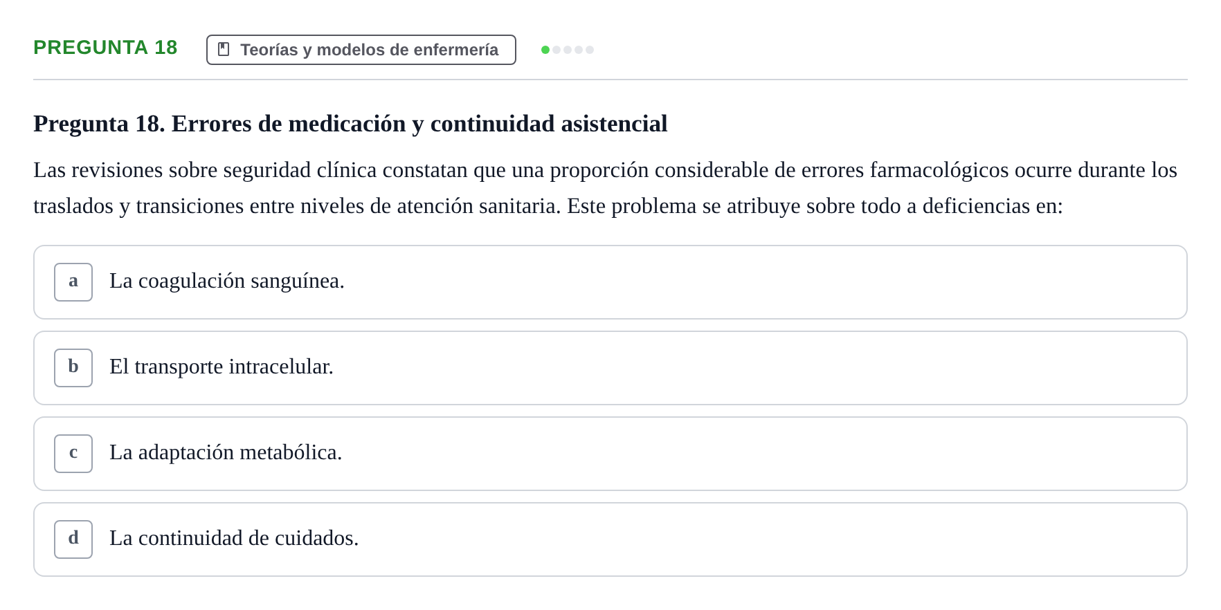 Enunciado: Pregunta 18