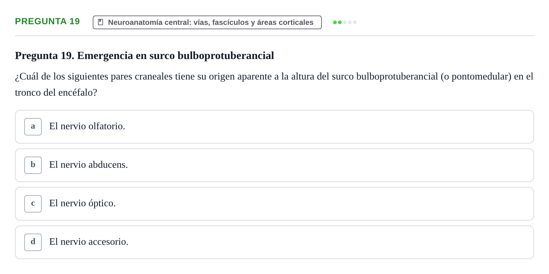 Enunciado: Pregunta 19
