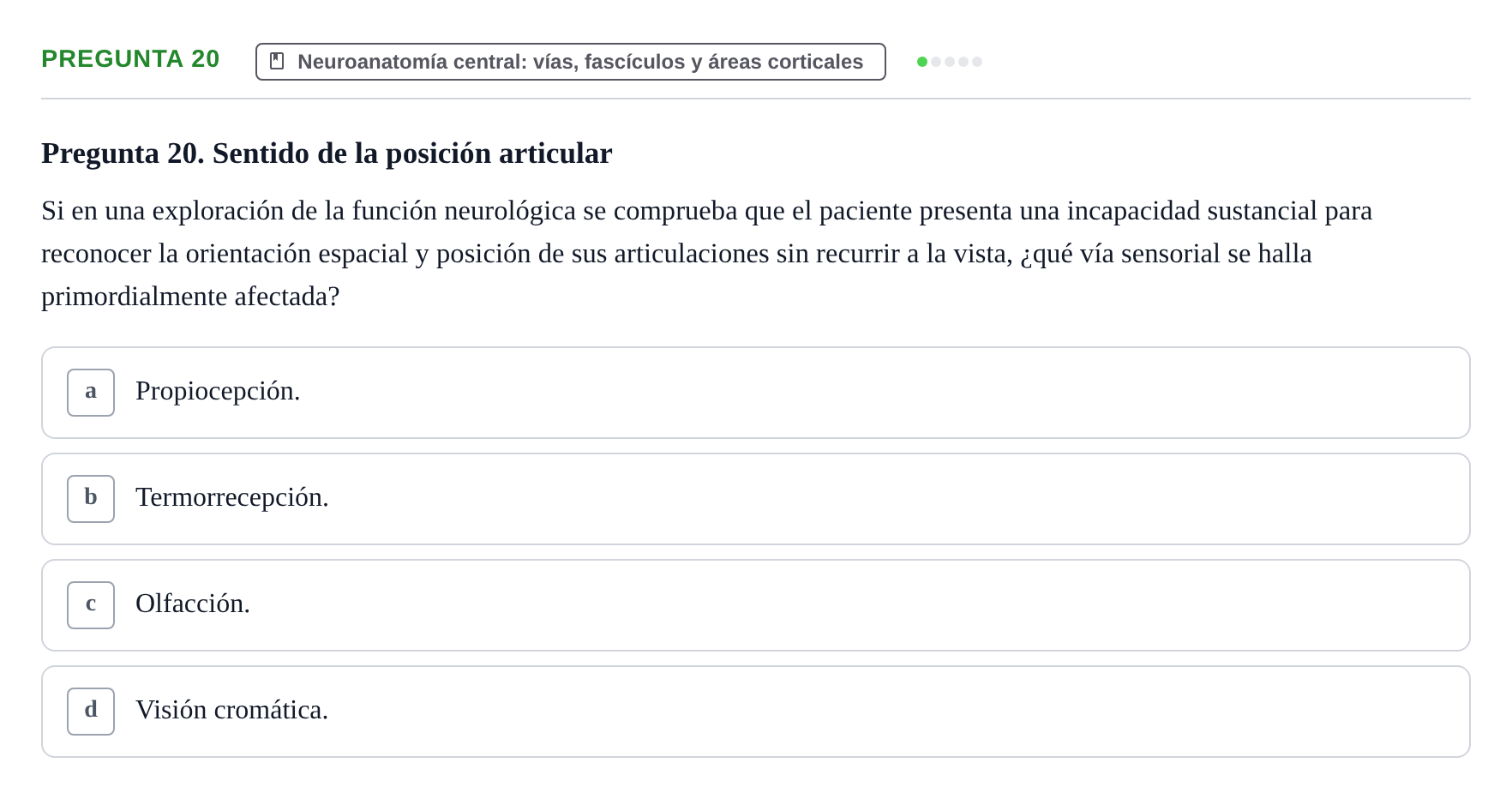 Enunciado: Pregunta 20