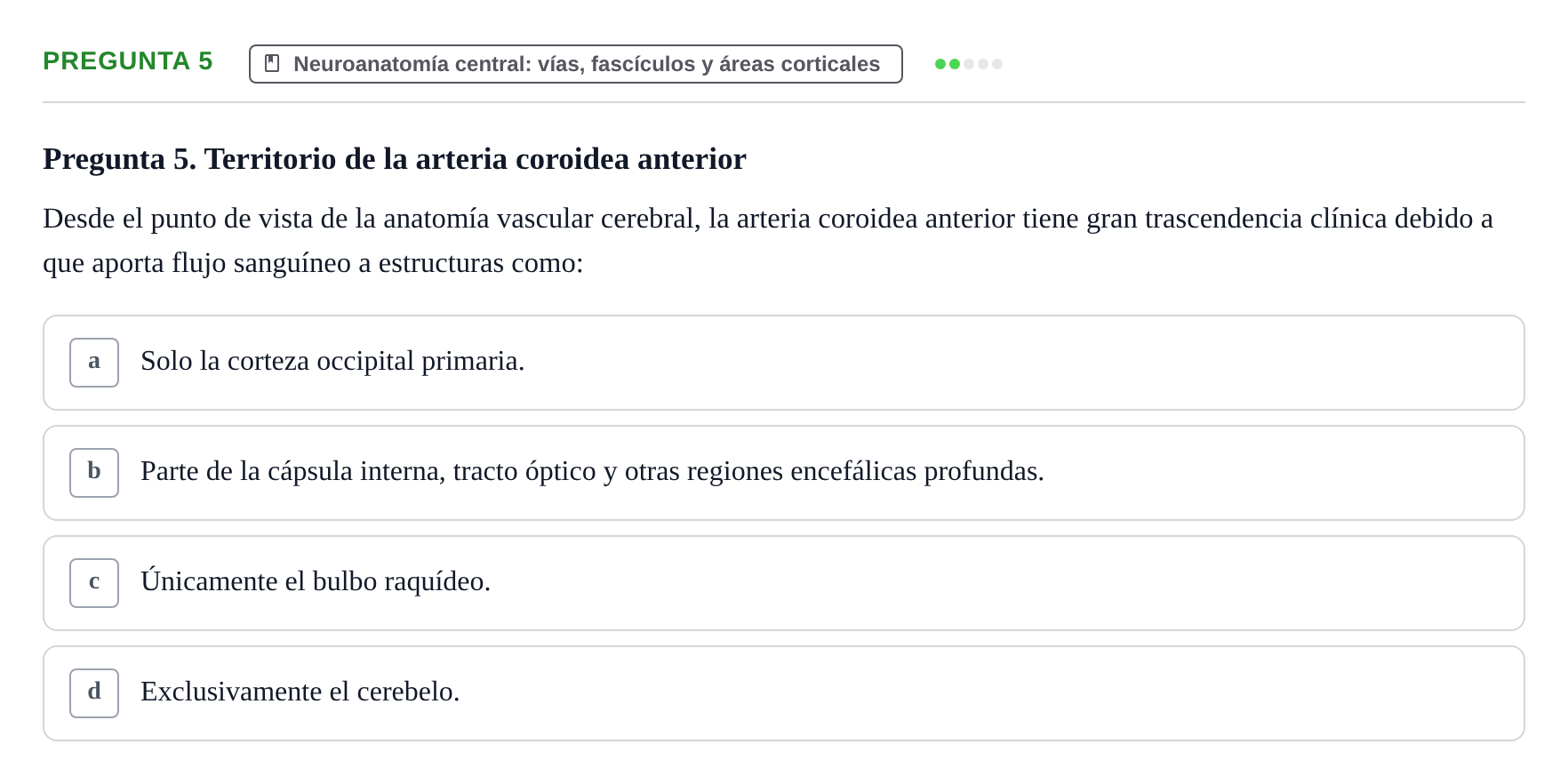 Enunciado: Pregunta 5