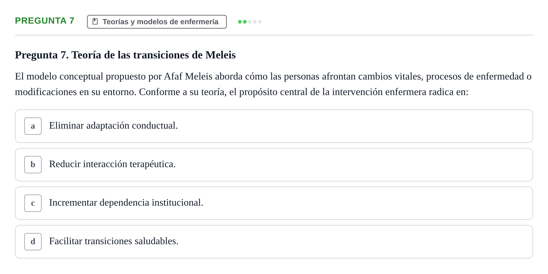 Enunciado: Pregunta 7