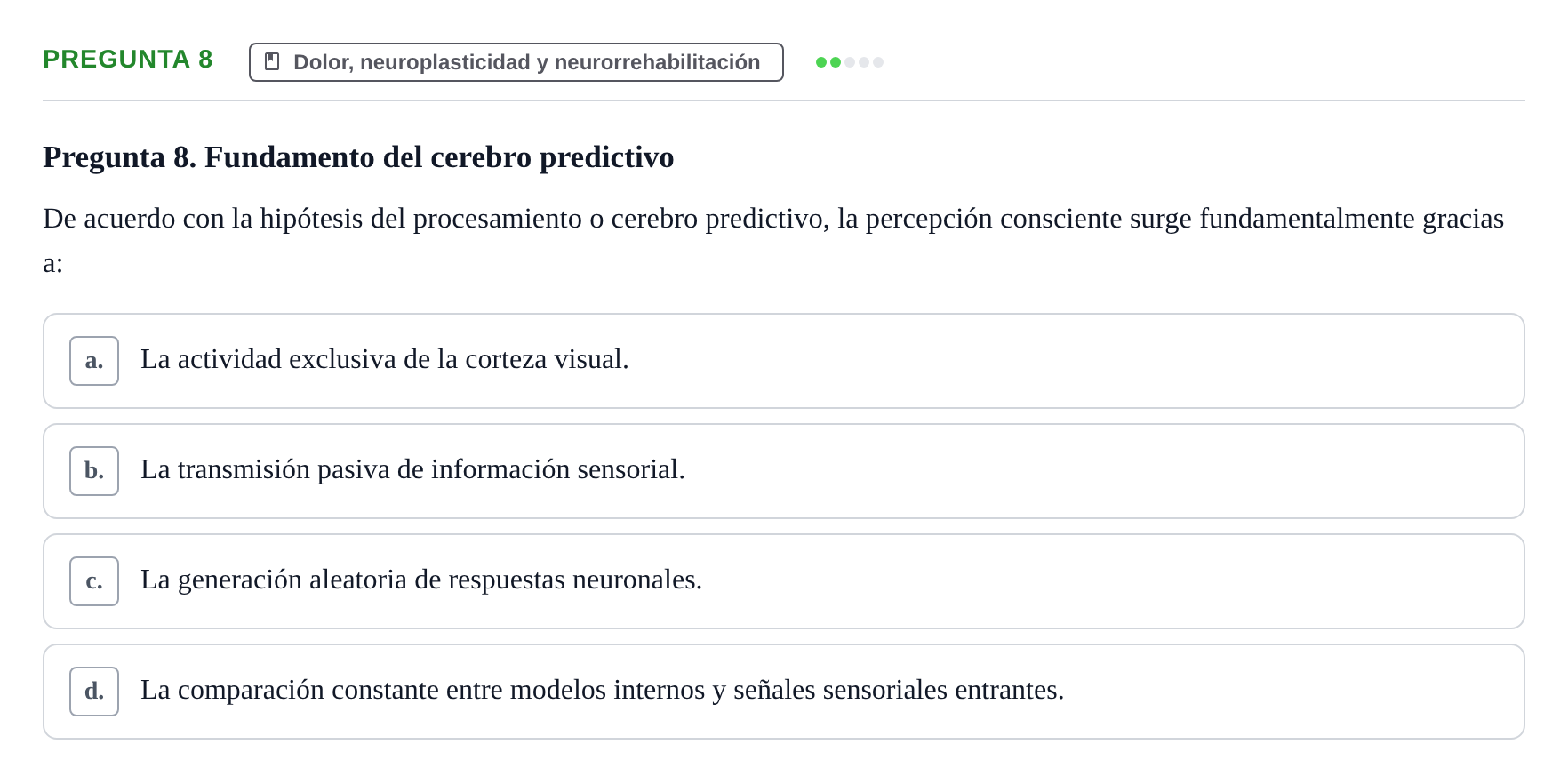 Enunciado: Pregunta 8